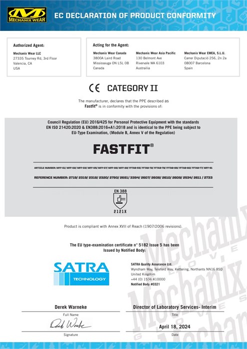 ПЕРЧАТКИ ТАКТИЧЕСКИЕ MECHANIX WEAR FASTFIT® OD GREEN 741110348742 - фото 3867