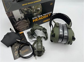 Активные наушники HEADSET TACTICAL GEN 6 с микрофоном 464922177032